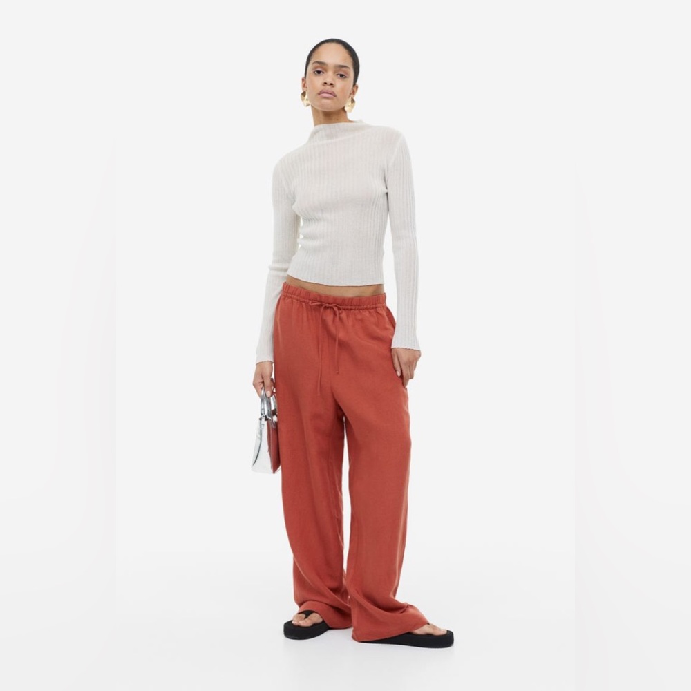 H&M Linen Style Pants size M